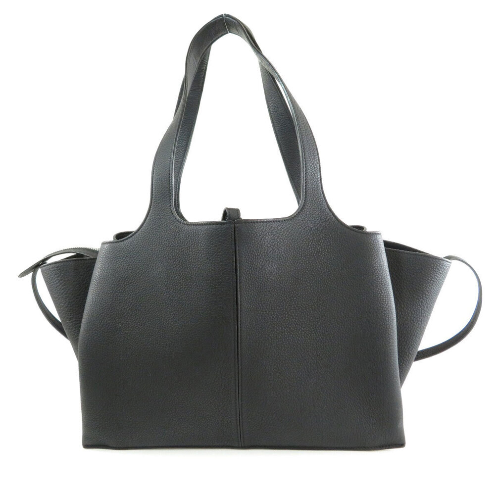 Celine Bag Trifold Tote Leather Black